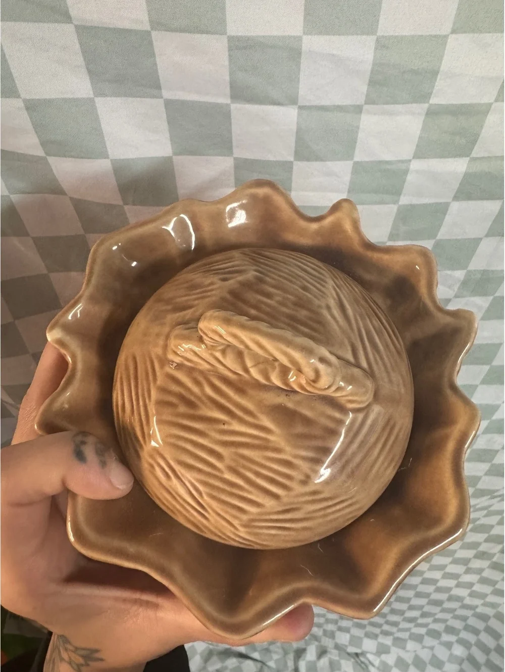 Vintage McCoy Pottery USA 150 Burlap Sack Cookies Jar
